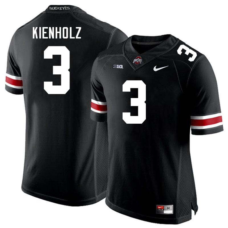 Men #3 Lincoln Kienholz Ohio State Buckeyes College Football Jerseys Stitched-Black